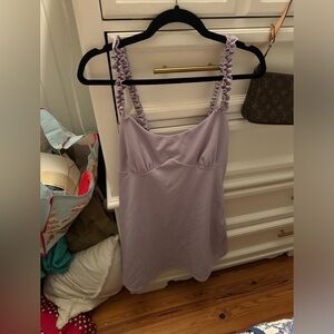 NWT purple prettylittlething mini ruffle dress